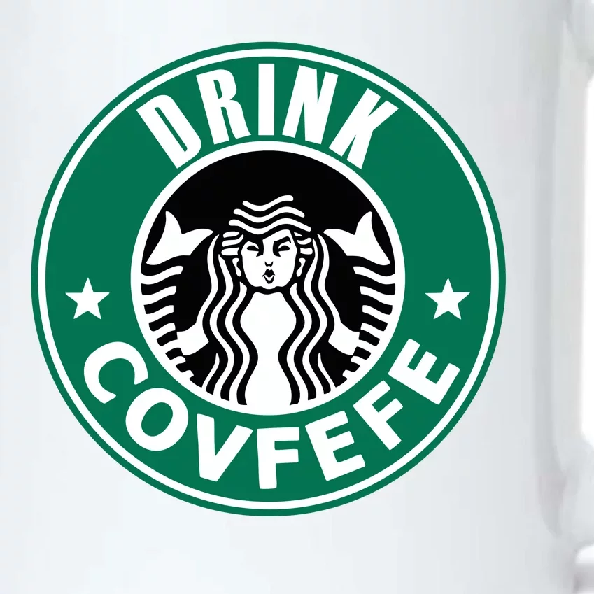 Drink Covfefe Funny Parody Logo Black Color Changing Mug