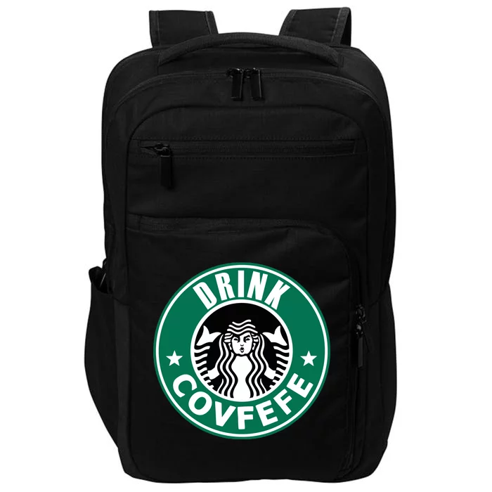 Drink Covfefe Funny Parody Logo Impact Tech Backpack