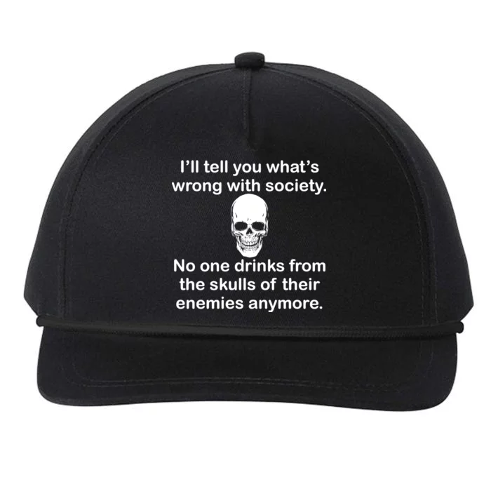 Drink From The Skull Of Your Enemies Snapback Five-Panel Rope Hat