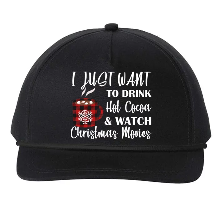 Drink Hot Cocoa And Watch Christmas Movies Snapback Five-Panel Rope Hat