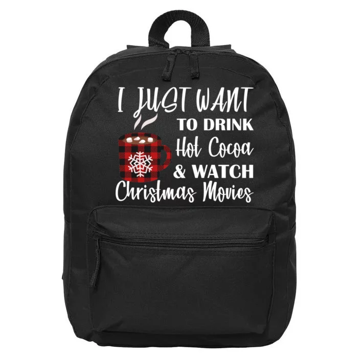 Drink Hot Cocoa And Watch Christmas Movies 16 in Basic Backpack