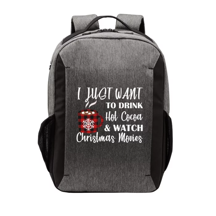 Drink Hot Cocoa And Watch Christmas Movies Vector Backpack