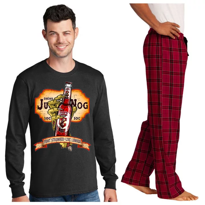 Drink JuggerNog Soda Zombies Long Sleeve Pajama Set