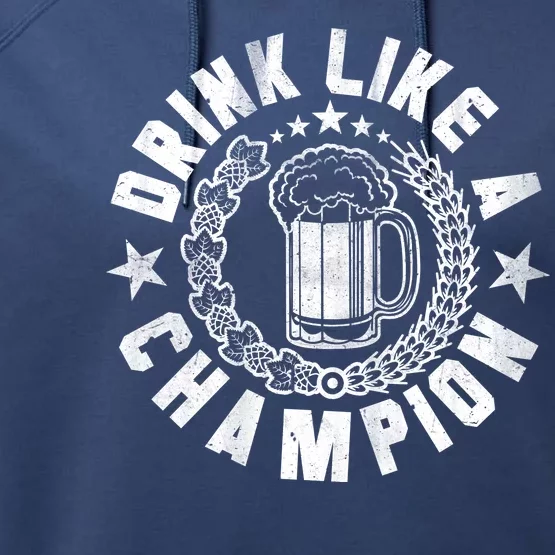 Drink Like a Champion Emblem Performance Fleece Hoodie