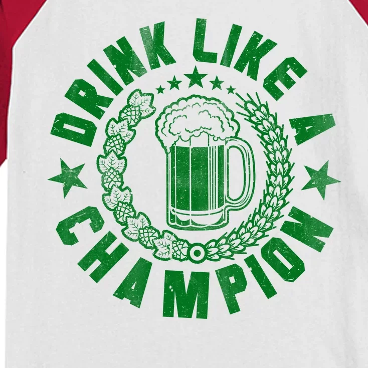 Drink Like a Champion Emblem Kids Colorblock Raglan Jersey