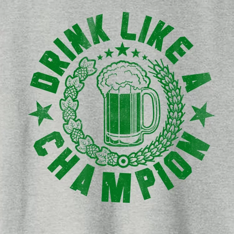 Drink Like a Champion Emblem Women's Crop Top Tee