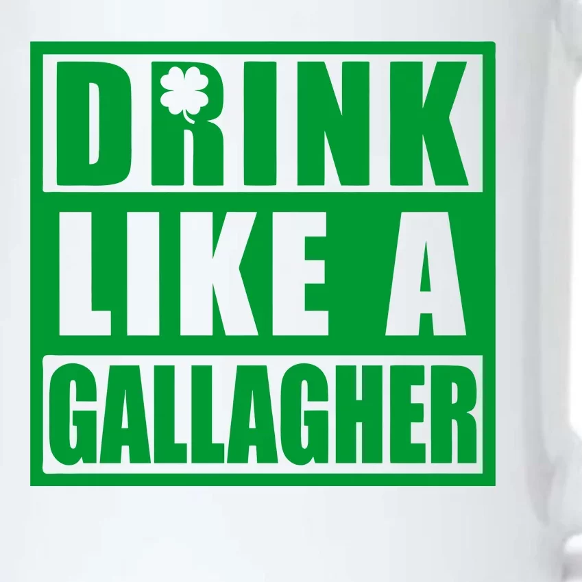 Drink Like A Gallagher Funny St. Patrick's Day Irish Clover Black Color Changing Mug