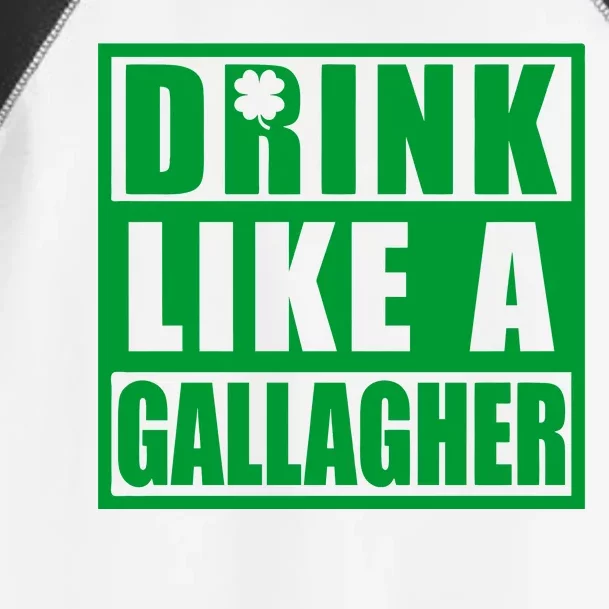 Drink Like A Gallagher Funny St. Patrick's Day Irish Clover Toddler Fine Jersey T-Shirt