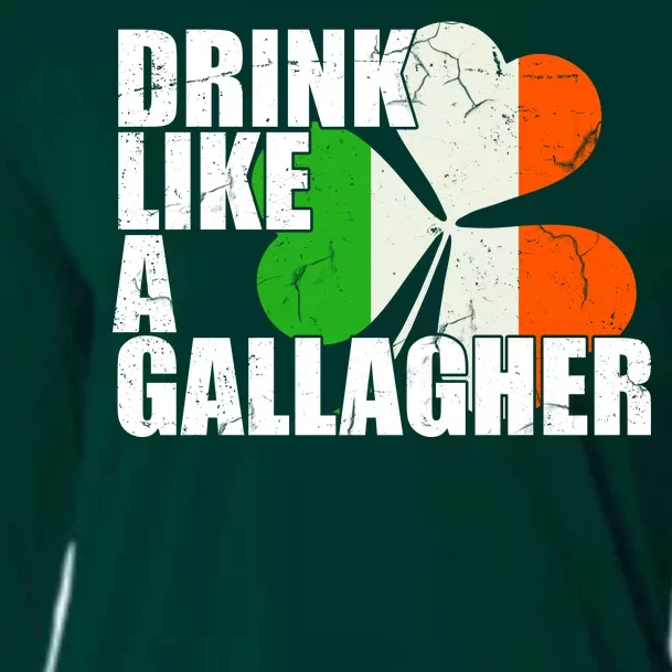 Drink Like A Gallagher Irish Clover Cooling Performance Long Sleeve Crew