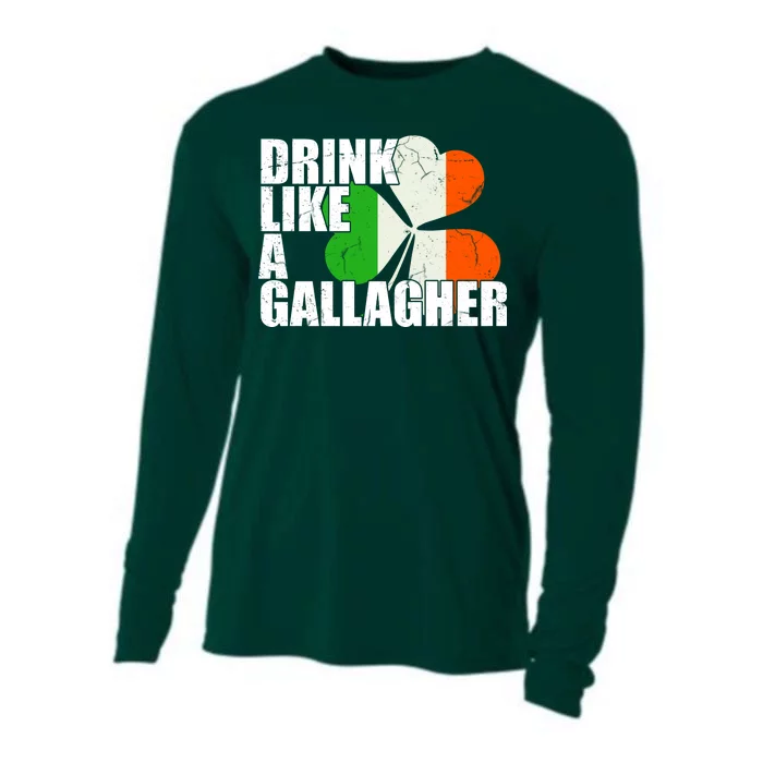 Drink Like A Gallagher Irish Clover Cooling Performance Long Sleeve Crew