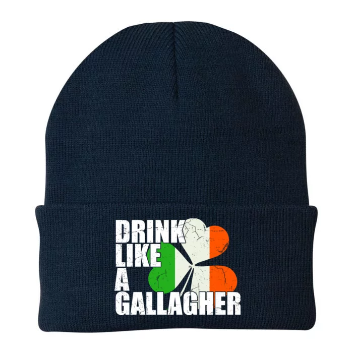 Drink Like A Gallagher Irish Clover Knit Cap Winter Beanie