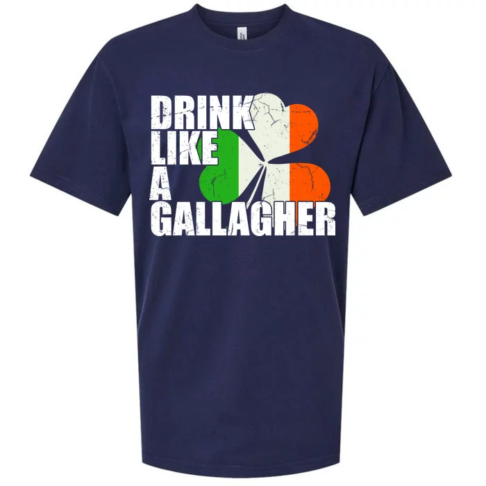 Drink Like A Gallagher Irish Clover Sueded Cloud Jersey T-Shirt