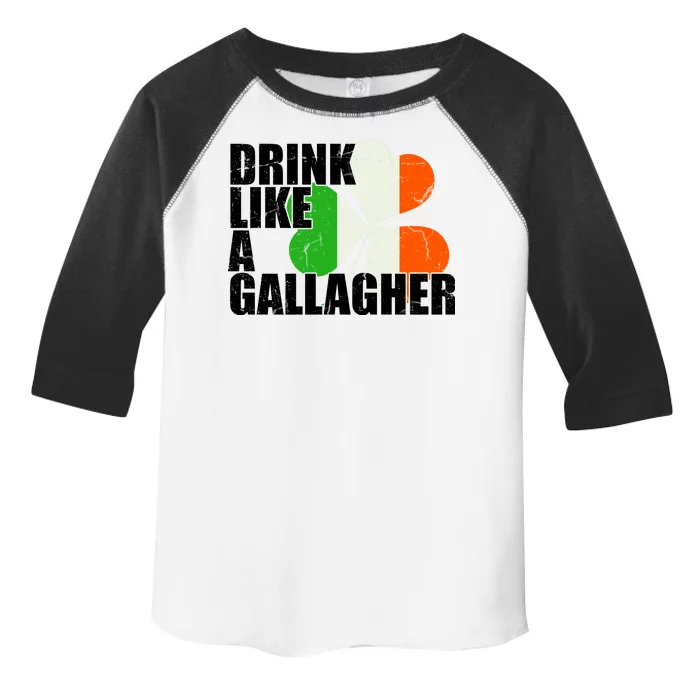 Drink Like A Gallagher Irish Clover Toddler Fine Jersey T-Shirt