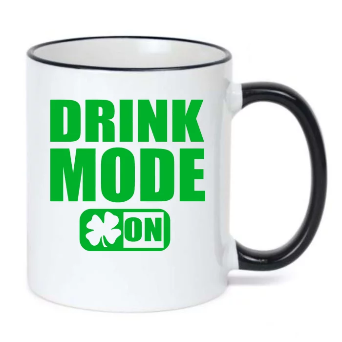 Drink Mode On Funny St. Patrick's Day Black Color Changing Mug