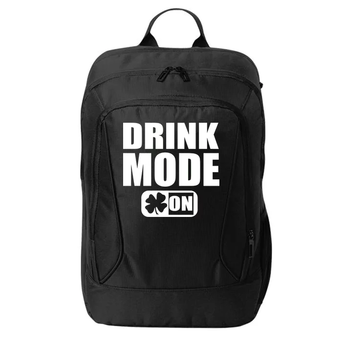 Drink Mode On Funny St. Patrick's Day City Backpack