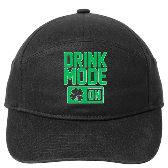 Drink Mode On Irish Clover 7-Panel Snapback Hat