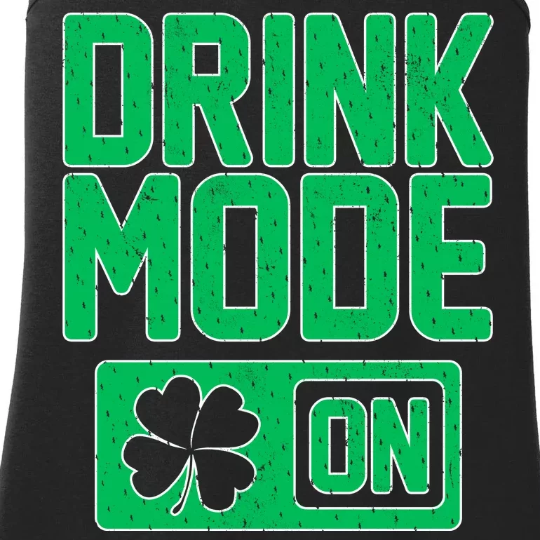 Drink Mode On Irish Clover Ladies Essential Tank