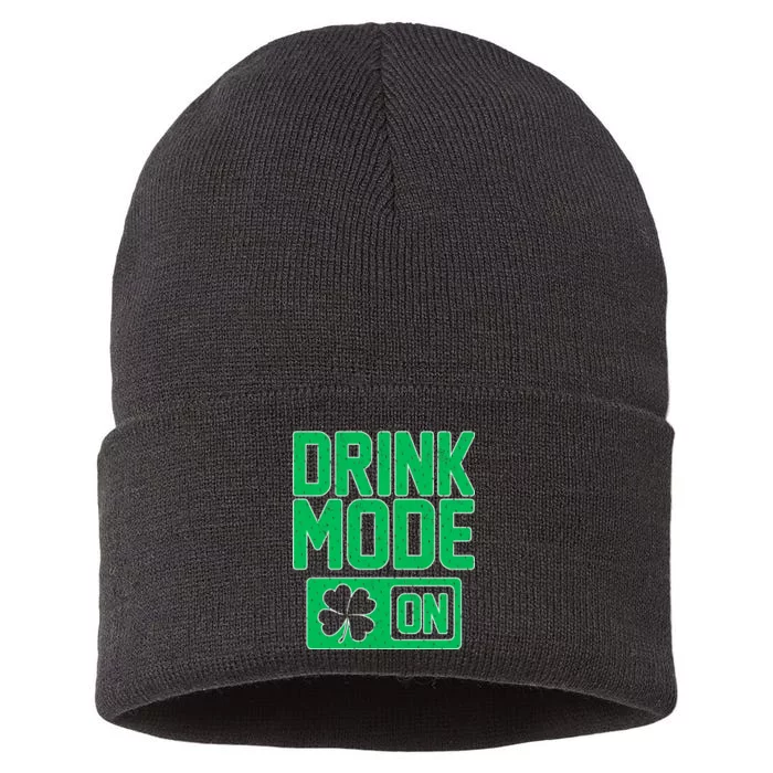 Drink Mode On Irish Clover Sustainable Knit Beanie