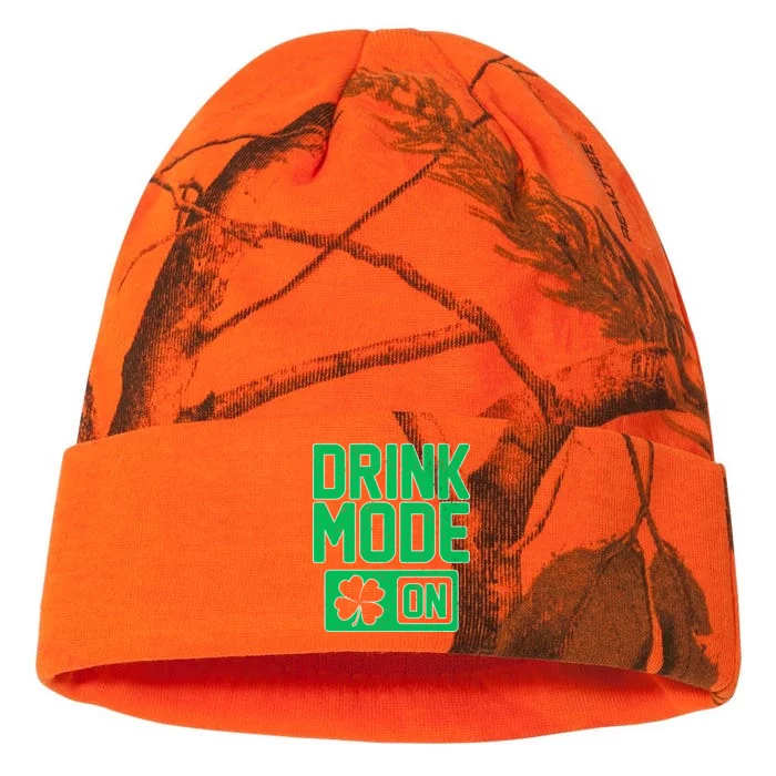 Drink Mode On Irish Clover Kati - 12in Camo Beanie