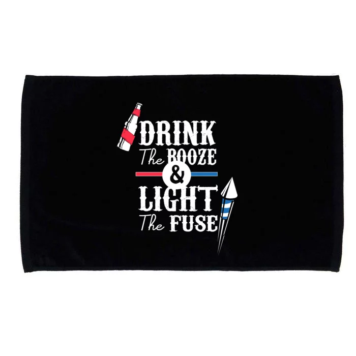 Drink The Booze Light The Fuse Microfiber Hand Towel