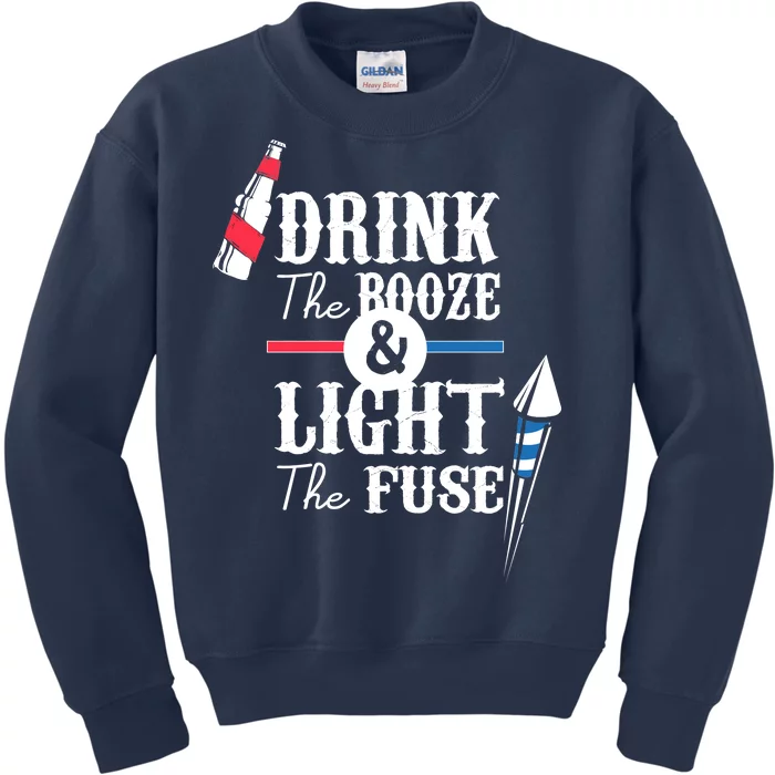 Drink The Booze Light The Fuse Kids Sweatshirt