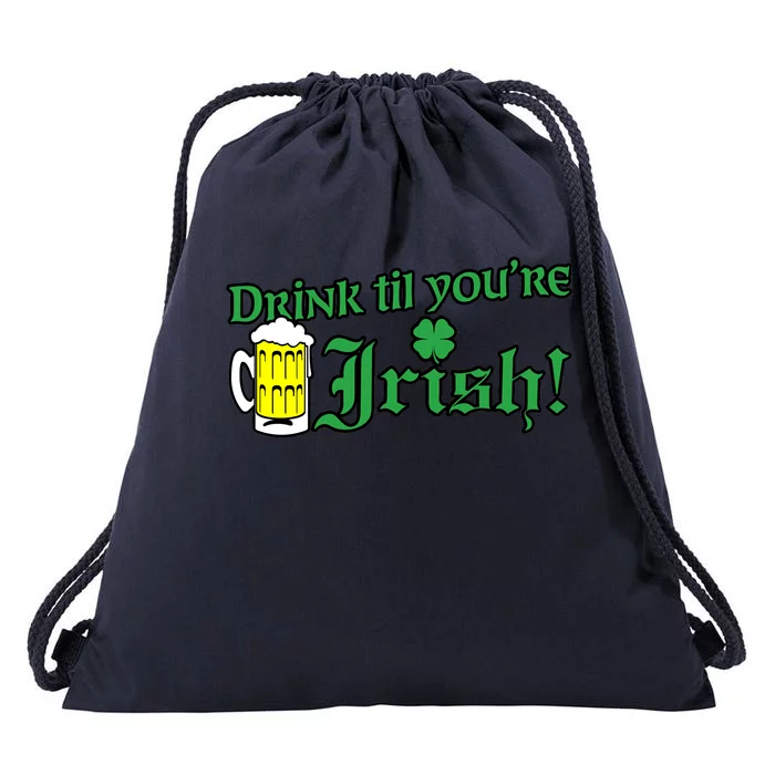 Drink Til' Your Irish Beer Pitcher St. Patrick's Day Drawstring Bag