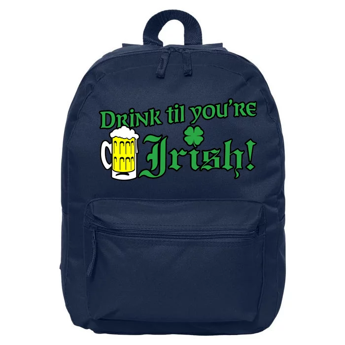 Drink Til' Your Irish Beer Pitcher St. Patrick's Day 16 in Basic Backpack