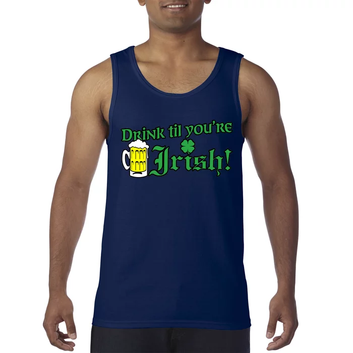 Drink Til' Your Irish Beer Pitcher St. Patrick's Day Tank Top