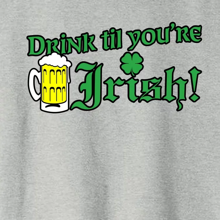 Drink Til' Your Irish Beer Pitcher St. Patrick's Day Women's Crop Top Tee