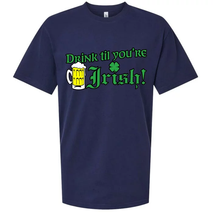 Drink Til' Your Irish Beer Pitcher St. Patrick's Day Sueded Cloud Jersey T-Shirt