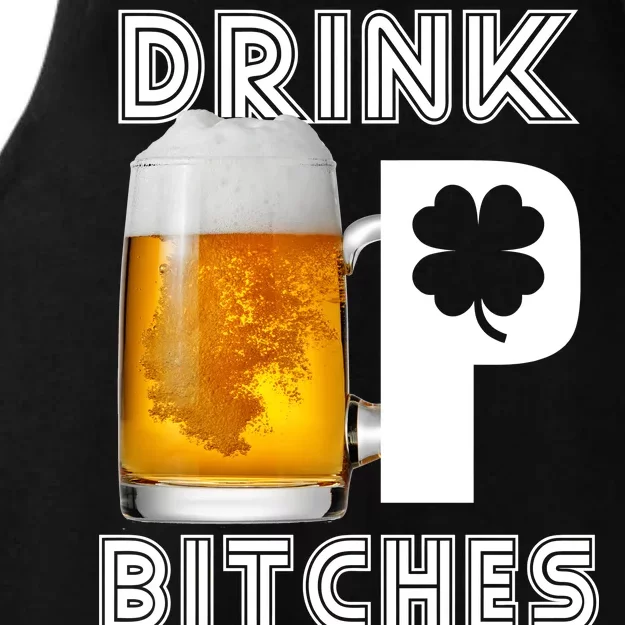 Drink Up Bitches Funny St. Patrick's Day Beer Drinking Ladies Tri-Blend Wicking Tank