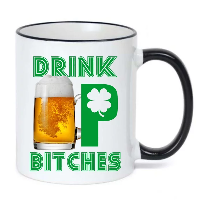 Drink Up Bitches Funny St. Patrick's Day Beer Drinking Black Color Changing Mug