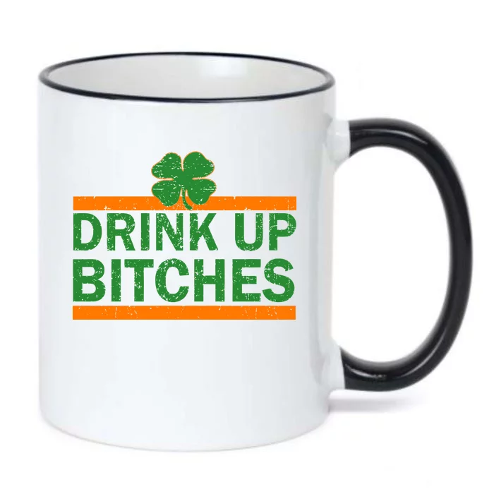 Drink Up Bitches Irish Clover Black Color Changing Mug