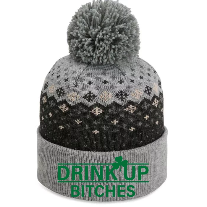 Drink Up Bitches Simple Logo The Baniff Cuffed Pom Beanie