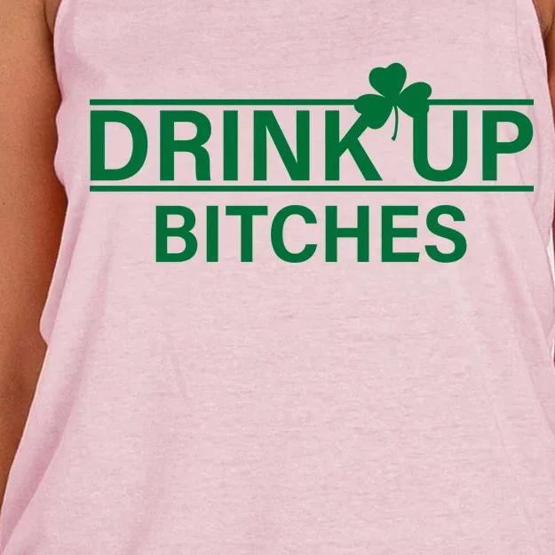 Drink Up Bitches Simple Logo Women's Knotted Racerback Tank