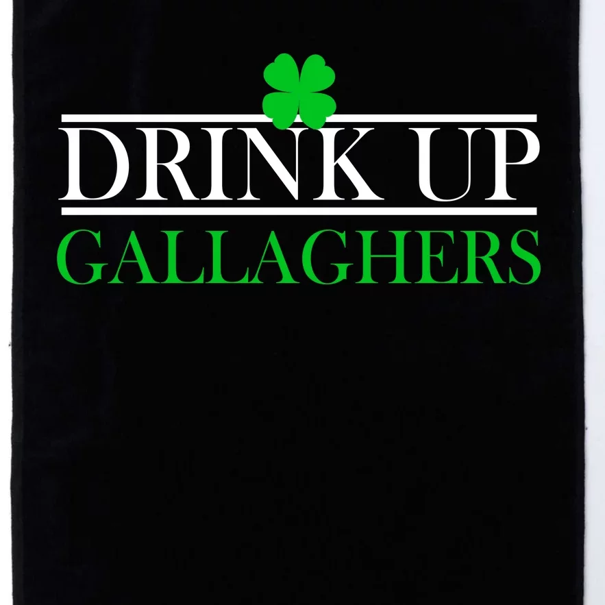 Drink Up Gallaghers Funny St. Patrick's Day Platinum Collection Golf Towel