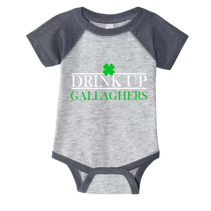 Drink Up Gallaghers Funny St. Patrick's Day Infant Baby Jersey Bodysuit