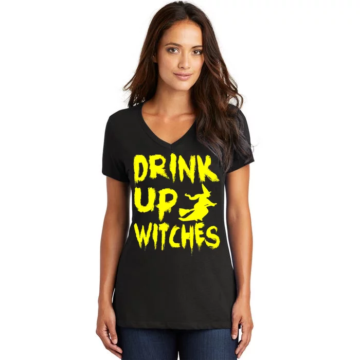 Drink Up Witches Women's V-Neck T-Shirt