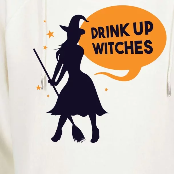 Drink Up Witches Funny Witch Womens Funnel Neck Pullover Hood