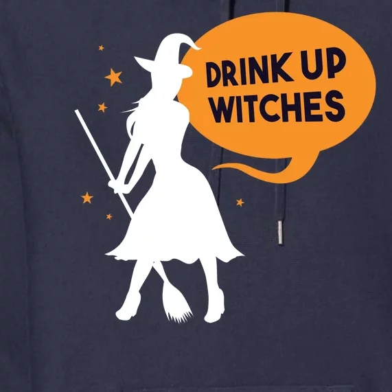 Drink Up Witches Funny Witch Premium Hoodie