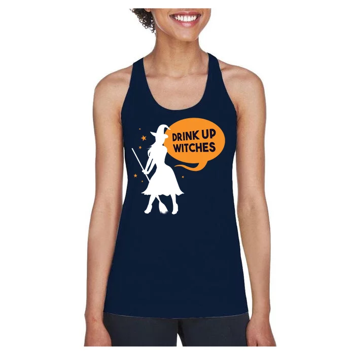 Drink Up Witches Funny Witch Women's Racerback Tank