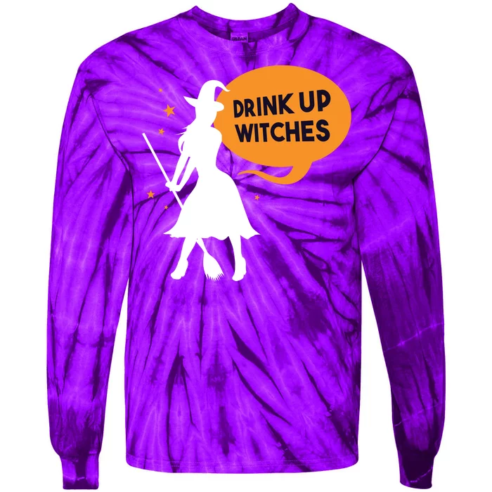 Drink Up Witches Funny Witch Tie-Dye Long Sleeve Shirt