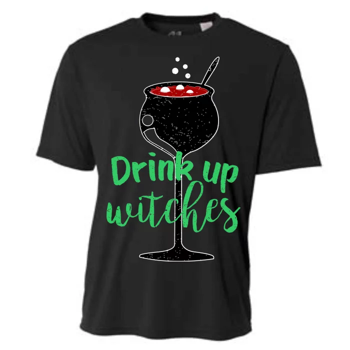 Drink Up Witches Halloween Wine Cooling Performance Crew T-Shirt