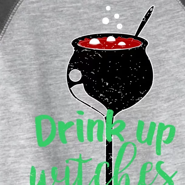 Drink Up Witches Halloween Wine Toddler Fine Jersey T-Shirt