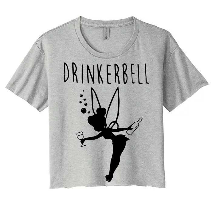 Drinkerbell Funny Women's Crop Top Tee