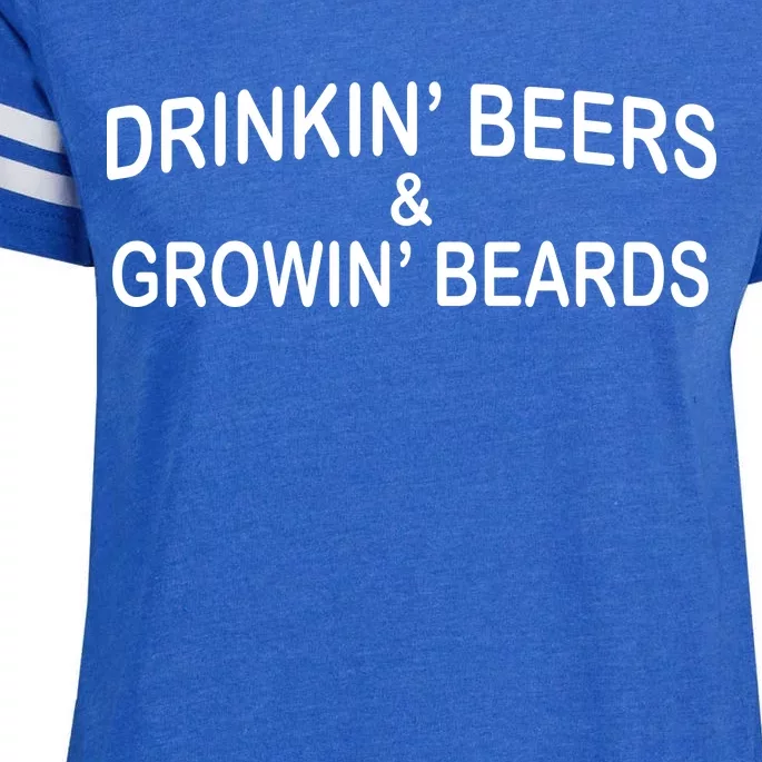 Drinkin' Beers and Grownin' Beards Enza Ladies Jersey Football T-Shirt