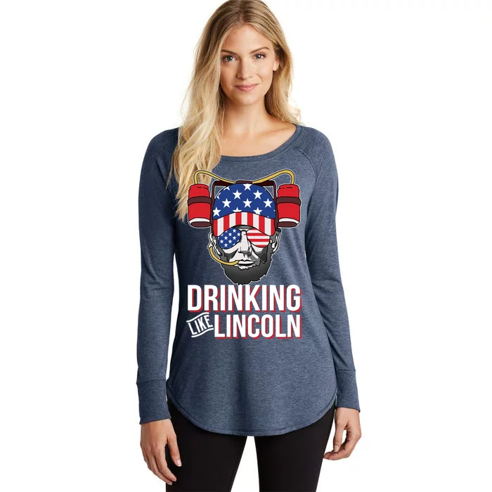 Drinking Like Lincoln Women's Perfect Tri Tunic Long Sleeve Shirt