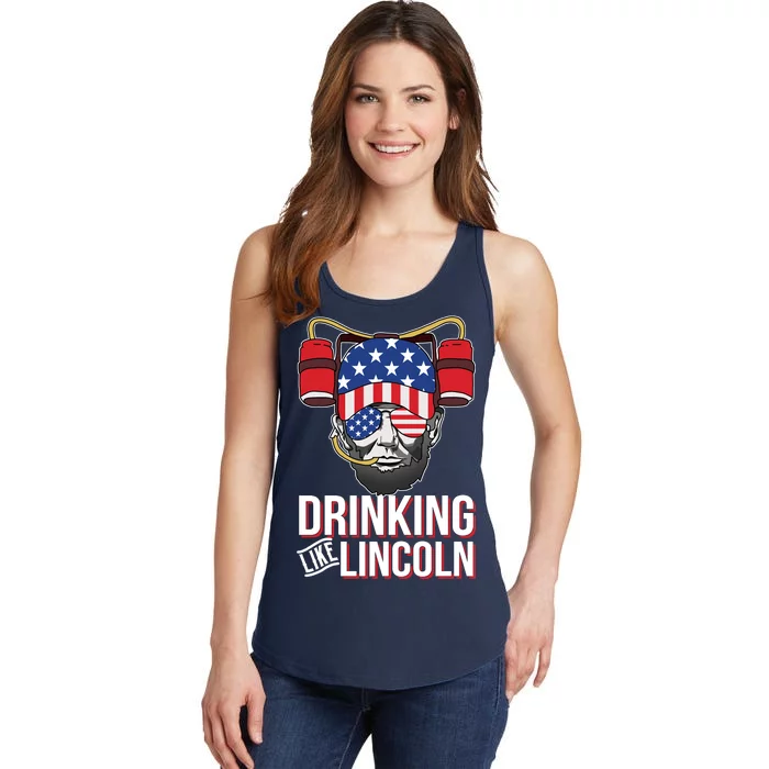 Drinking Like Lincoln Ladies Essential Tank