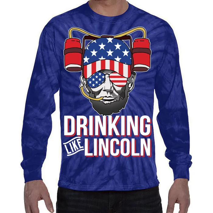 Drinking Like Lincoln Tie-Dye Long Sleeve Shirt