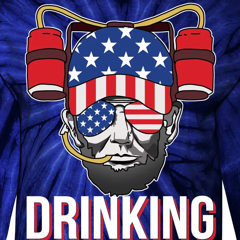 Drinking Like Lincoln Tie-Dye Long Sleeve Shirt